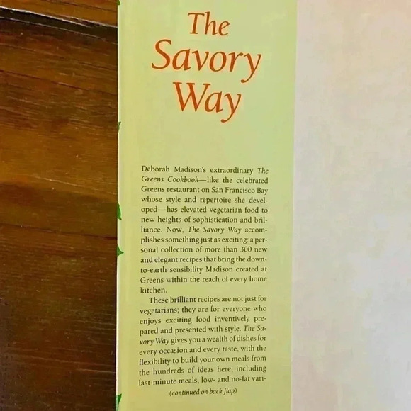 The Savory Way Cookbook 1990  Deborah Madison *NWOT - Picture 3 of 15
